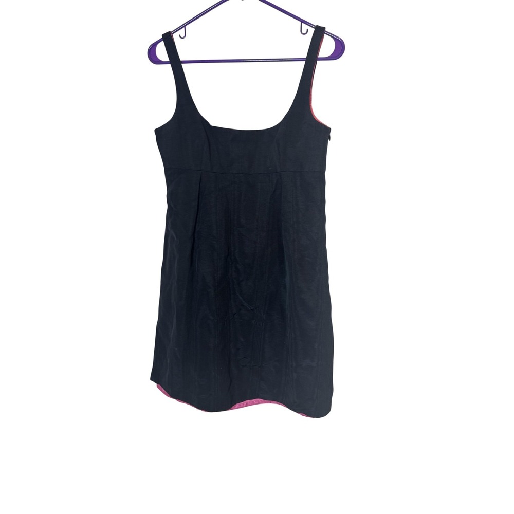 Milly Dress Womens 8‎ Black Pink Lined Sleeveless Scoop Neck Cocktail Party